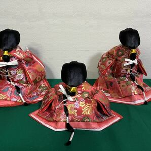 雛人形 三人官女 ひな人形 日本人形 正絹 京友禅 手縫い衣装 コレクション 置物 20240123−9の画像6