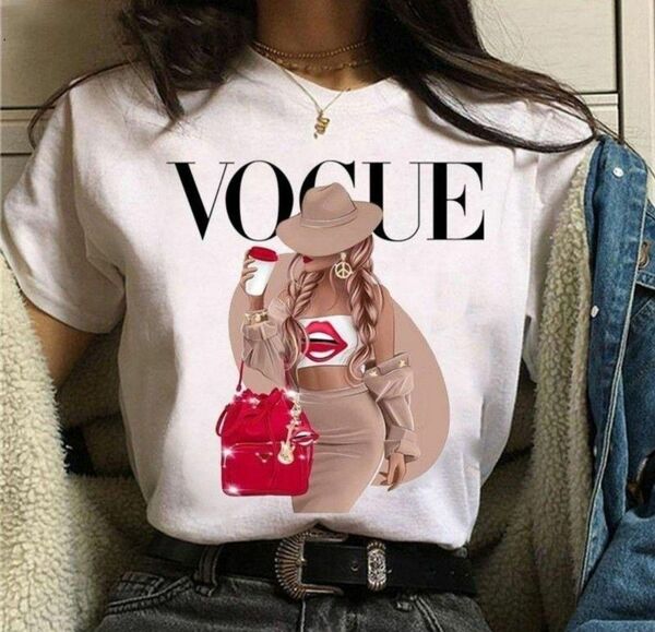 期間限定値段!新品Vogue レディース デザインTシャツ 韓国