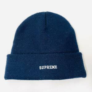 C-67711I 【希少】 Supreme × NIKE シュプリーム×ナイキ AT0107-410 ニット帽 コラボ Beanie Navy 18FW ネイビー 紺 ニットキャップの画像3