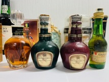 C-6M　【未開栓　100円スタート】　9点ミニボトルまとめ　ロイヤルサルート　赤　緑　/　CAMUS　/　SUNTORY　VSOP　/　PORT　SEGURO　等_画像3