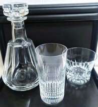 Y-20141N 1円スタート バカラ Baccarat デキャンタ グラス まとめ 3点 使用品 汚れあり 中古品 使用感あり タンブラー 食器 _画像1