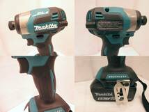 ◆makita マキタ 充電式インパクトドライバ TD173DRGX 18V 6.0Ah ブルー 青 純正バッテリー2個 充電器 セット品 電動工具 未使用品_画像6