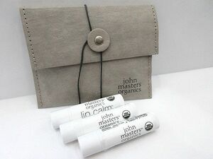 ◆John Masters Organics ジョンマスターオーガニック リップクリーム 3本まとめて オリジナルシトラス バニラ ペパーミント 中古品