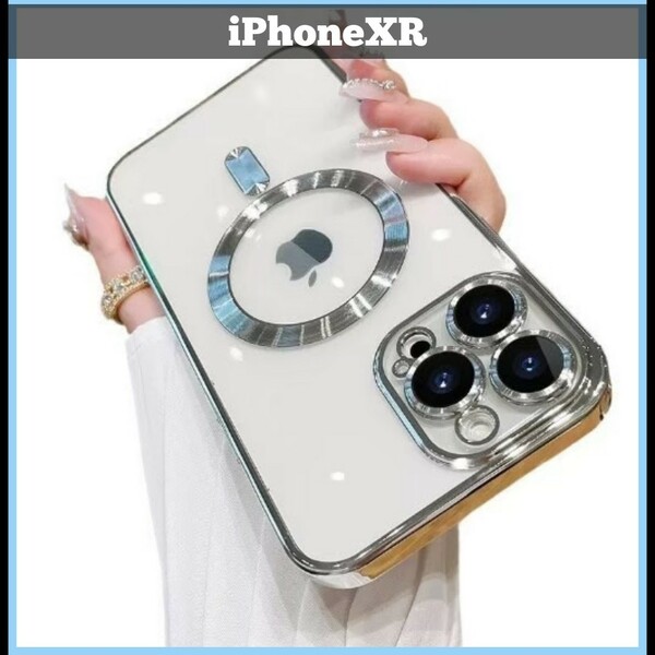 iPhoneケース iPhoneXR マグセーフMagsafe対応 メタリック スマホケースクリアケース 透明ケース tpuケース 軽くて丈夫 テンアール
