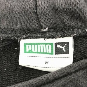 PUMA プーマ メンズ ビッグロゴプリント 綿ポリエステル スウェットハーフパンツ M 黒の画像2