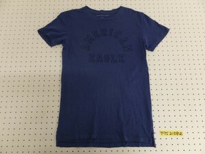 AMERICAN EAGLE アメリカンイーグル メンズ ビッグBIGロゴ プリント 半袖Tシャツ ブルー 青 XS