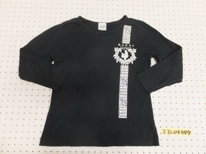 KAHALA レディース 日本製 エスニック 七分袖Tシャツ 黒