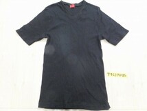 LEVI'S RED TAB リーバイス レディース 日本製 Vネック リブ 半袖Tシャツ L 黒_画像1