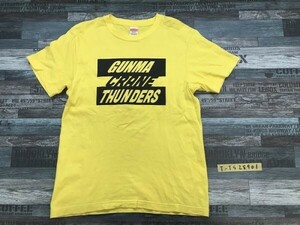 群馬クレインサンダース メンズ バスケチームロゴ プリント 半袖Tシャツ M 黄色