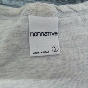 NONNATIVE ノンネイティブ メンズ Vネック 半袖Tシャツ 1 杢グレーの画像2