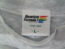 BENETTON FORMULA 1 ベネトン メンズ プリント 半袖Tシャツ L 杢グレー_画像2