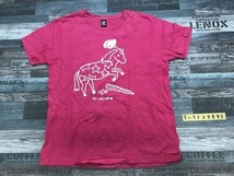 graniph グラニフ レディース ユニコーンプリント 半袖Tシャツ S マゼンタピンク_画像1