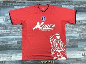 KFA メンズ KOREA フットボールチーム ユニフォーム風 半袖Tシャツ 100 赤
