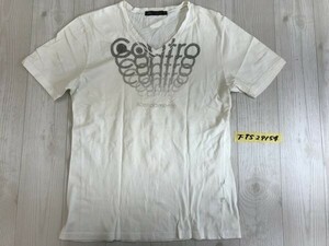 MEN'S MELROSE メンズメルローズ メンズ Vネック バックプリント 日本製 半袖Tシャツ 3 白