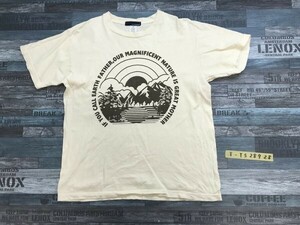 FOR CIAO PANIC TYPY チャオパニック メンズ 森プリント 半袖Tシャツ M ライトイエロー