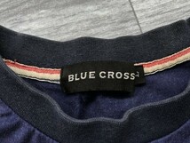 BLUE CROSS ブルークロス メンズ プリント 胸ポケット リブ付き ロンT L 紺_画像2