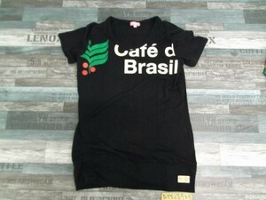 ATHLETA アスレタ レディース CAFE DO BRASIL プリント 半袖Tシャツ F 黒
