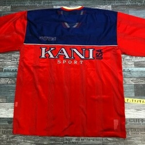 KANI SPORTS USA メンズ メッシュ切替 バイカラー 半袖Tシャツ 紺赤の画像3