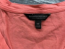 BANANA REPUBLIC バナナリパブリック メンズ Vネック ピマコットン 半袖Tシャツ 小さいサイズ XS オレンジ_画像2