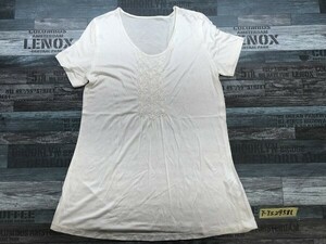COMME CA DU MODE Comme Ca Du Mode женский сделано в Японии искусственный шелк cupra украшен блестками имеется короткий рукав футболка 9 белый 