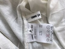COMME CA DU MODE コムサデモード レディース 日本製 レーヨン キュプラ スパンコール付き 半袖Tシャツ 9 白_画像2