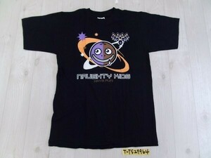 LOVE T メンズ ボウリングプリント 半袖Tシャツ F 黒