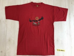 TAYTA HUASY メンズ コンドル・ペルー コットン 半袖Tシャツ M 赤