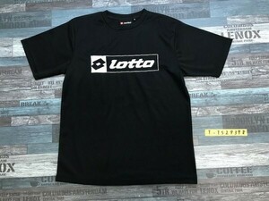 LOTTO ロット メンズ ラメプリント ドライ 半袖Tシャツ M 黒