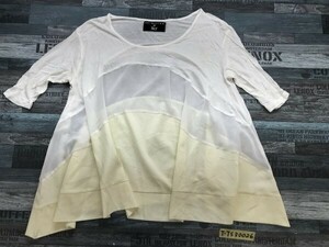 Эснация хитрых хитрых женских шифонов / атласного переключения Dolman Cut 1 White Yellow