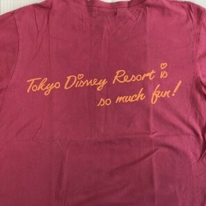 東京 DISNEY RESORT ディズニー レディース ミニービッグプリント 半袖Tシャツ M ピンクの画像3