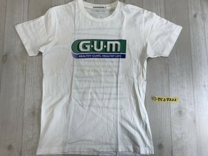 UT UNIQLO ユニクロ × SUNSTAR サンスター メンズ G・U・M 歯ブラシプリント 半袖Tシャツ M 白