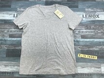 タグ付き新品！MUJI 無印良品 良品計画 メンズ Vネック 半袖Tシャツ シンプル L 杢グレー_画像1