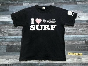 BEACH SOUND ビーチサウンド メンズ I SURF プリント 半袖Tシャツ 黒