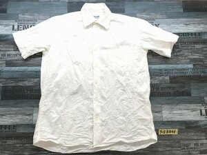 BEAMS ビームス メンズ ボタニカル刺繍 半袖シャツ M 白