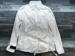 WIN NEELS レディース 日本製 レイヤード風 個性的 長袖シャツ 38 白