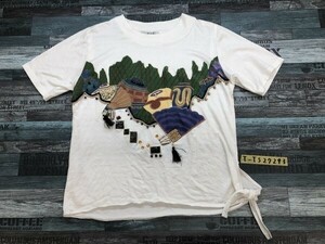 美品！Felei レディース ビジュー付き 半袖Tシャツ 白