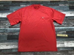wilson staff メンズ エンブレム刺繍 半袖Tシャツ L 赤