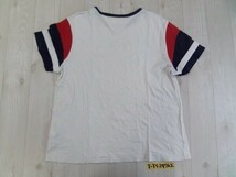 TOMMY HILFIGER トミーヒルフィガー メンズ 胸ポケット リンガー 半袖Tシャツ M 白_画像3