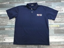 MIZUNO ミズノ メンズ RKU プリント ドライ 半袖ポロシャツ 大きいサイズ XL 紺_画像1