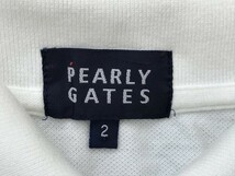 PEARLY GATES パーリーゲイツ レディース ゴルフ ノースリーブポロシャツ 2 白_画像2