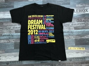 テレ朝 メンズ DREAM FESTIVAL2012 両面プリント 半袖Tシャツ 黒