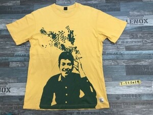 UNIQLO ユニクロ × STAPLE メンズ プリント クルーネック 半袖Tシャツ L 黄色