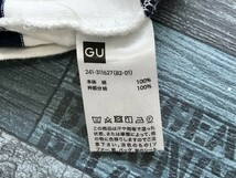 GU ジーユー メンズ ボーダー 半袖 ラガーシャツ M 白紺_画像2