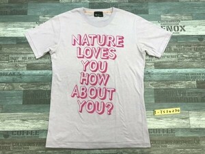 THE SHOP TK MIXPICE タケオキクチ メンズ フロッキープリント 半袖Tシャツ 3 くすみパープル