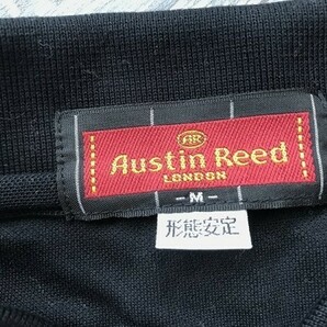 AUSTIN REED オースチンリード メンズ 形態安定 綿 胸ポケット 半袖ポロシャツ M 黒の画像2