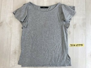 AZUL by moussy アズールバイマウジー レディース 袖フレア 半袖Tシャツ S 杢グレー