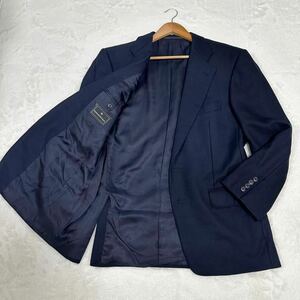 高級生地メーカー　Ermenegildo Zegna エルメネジルドゼニア　ウール　テーラードジャケット　ネイビー　2B ビジネス