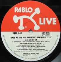 ◆ NORMAN GRANZ Jazz at The Philharmonic Hartford, 1953 ◆ Pablo 2308-240 ◆_画像5