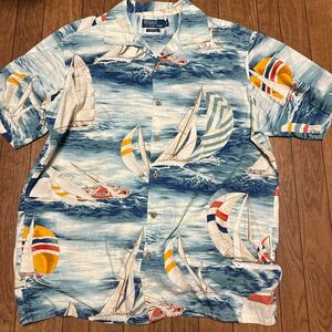 1990s POLO RALPH LAUREN Cotton Hawaiian Shirts L ラルフローレン 開襟シャツ　Open color