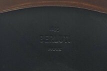 ☆安心の３大保証☆ ABランク ≪BERLUTI ベルルッティ/コインケース≫ カリグラフィ レザー 折りたたみコインケース 型押しロゴ ブラウン_画像9